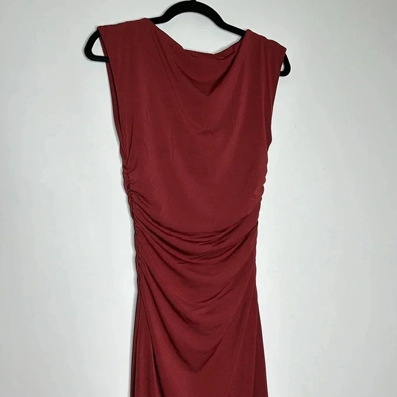 H&M Burgundy CAP-SLEEVED DRESS - Picture 10 of 10